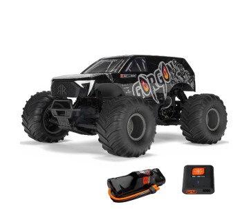 Arrma 1/10 GORGON 2wd Monster Truck RTR Smart 3300 7C S120 USB (Battery & Charger Included) - Gun Metal