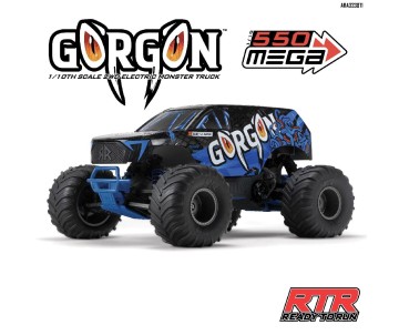 Arrma 1/10 GORGON 2wd RTR Brushed Monster Truck - Blue