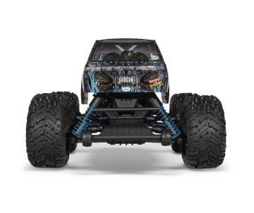 Arrma 1/10 GORGON 223S 2WD RTR Brushless Monster Truck - Blue/Black x3 - Red/Black x4