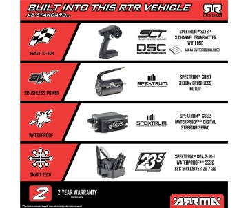 Arrma 1/10 SENTON 4x4 223S Brushless Short Course Truck RTR with DSC - Blue