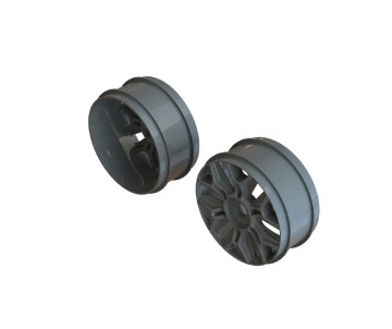 Arrma 1/8 Buggy Wheel, 17mm Hex, Gun Metal (2)