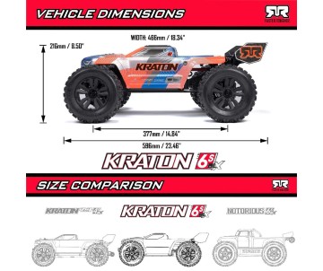 Arrma 1/8 KRATON Speed Truck BL-6S 4x4 RTR, Green/Black