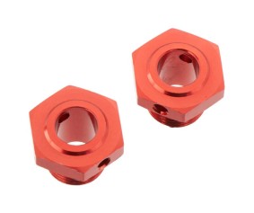 Arrma Wheel Hex Aluminum 17mm/13.6mm  Red (2)