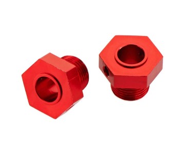 Arrma Wheel Hex Aluminum Red Nero (2)