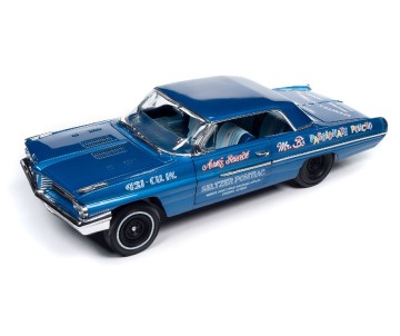 Auto World 1/18 1962 Pontiac Catalina Hardtop Legends of the Quarter Mile - Code E Ensign Blue Metallic