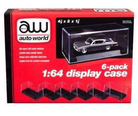 Auto World 1/64 Display Case (6 Pack) 4.25x2x1.875