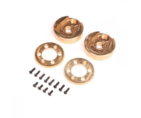 Axial Portal Cover & Weights, Brass(122.4g,34.6g ea), AF16P: AXP8
