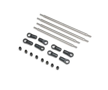 Axial Rear Upper/Lower 4WS Links Set, Titanium: AXP8