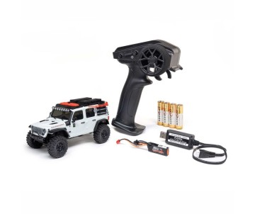 Axial 1/30 SCX30 Jeep Wrangler JLU 4X4 RTR Brushed Rock (Battery & Charger Included) - White
