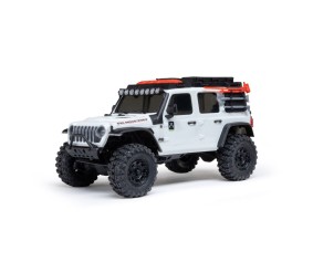 Axial 1/30 SCX30 Jeep Wrangler JLU 4X4 RTR Brushed Rock (Battery & Charger Included) - White
