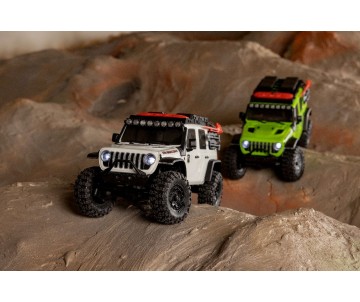 Axial 1/30 SCX30 Jeep Wrangler JLU 4X4 RTR Brushed Rock (Battery & Charger Included) - White