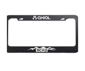 Axial White SCX1 License Plate Frame