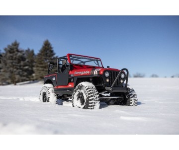 Axial 1/10 SCX10 III Jeep CJ-7 4X4 RTR Brushed Rock Crawler - Red