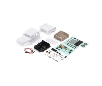 Axial Body, White: SCX24 Dodge Power Wagon