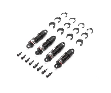 Axial Oil Shock Set 6mm, (.213 LBS/IN Red): SCX24 (4)