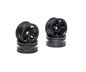 Axial 1.0 ROCKSTER WHEELS BLACK (4): SCX24, AX24