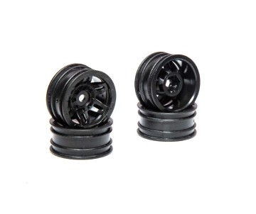 Axial 1.0 ROCKSTER WHEELS BLACK (4): SCX24, AX24
