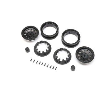 Axial 1.9 Raceline Daytona Beadlock Wheels, Black (2)
