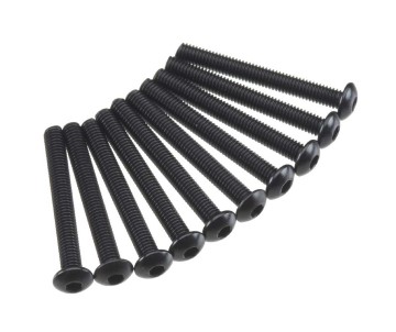 Axial Hex Socket Button Head M3x25mm Black (10)
