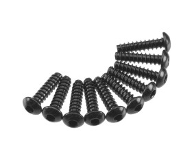 Axial AXA436 Hex Tap Button Head M3x12mm Black (10)