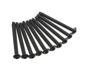 Axial AXA441 Hex Tap Button Head M3x30mm Black (10)