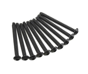 Axial AXA441 Hex Tap Button Head M3x30mm Black (10)