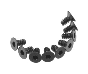 Axial AXA463 Hex Socket Tap Flat Head M3x6mm Black (10)