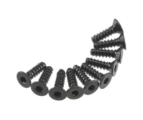 Axial AXA465 Hex Socket Tap Flat Head M3x10mm Black (10)