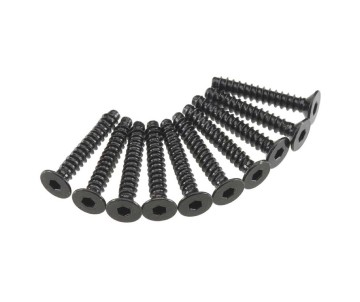 Axial AXA468 Hex Socket Tap Flat Head M3x18mm Black (10)