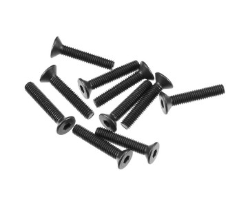 Axial Hex Socket Flat Head M3x16mm, Black (10)