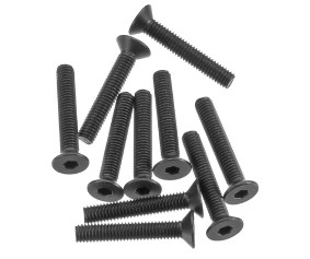 Axial AXA148 Hex Socket Flat Head M3x18mm Black (10)