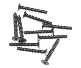 Axial AXA0416 Hex Sckt Tapping Flat Hd Blk M2.6x18mm(10)