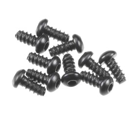 Axial AXA0422 Hex Socket Tapping Button Headd M2.6x6mm Blk (10)