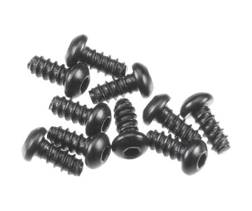 Axial AXA0422 Hex Socket Tapping Button Headd M2.6x6mm Blk (10)