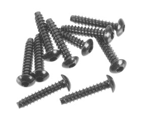 Axial AXA0437 Hex Sckt Tapping Button Hd M3x15mm Black (10)