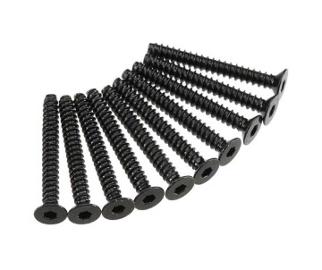 Axial AXA470 Hex Socket Tap Flat Head M3x25mm Black (10)