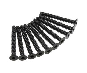 Axial AXA470 Hex Socket Tap Flat Head M3x25mm Black (10)