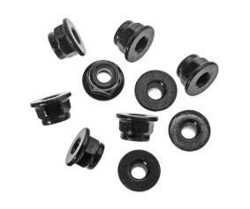 Axial AXA1045 Nylon Locknut M4 Black (10)