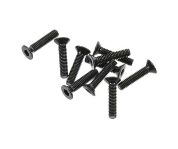 Axial AXA0055 Flat Head Screw M2.6x12mm Black (10)