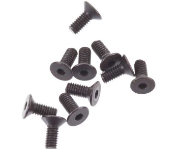 Axial AXA1264 Flat Head Screw M2.5x6mm Black (10)