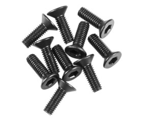 Axial AX31372 M2.6x8mm Hex Socket Flat Head Black (10)
