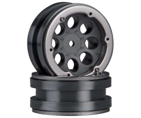 Axial AX8087 8-Hole 1.9 Beadlock Wheel Black (2)