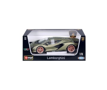 Bburago 1/18 Lamborghini Sian FKP37 (Metallic Matte Green)