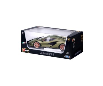 Bburago 1/18 Lamborghini Sian FKP37 (Metallic Matte Green)