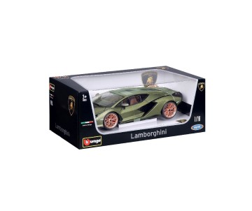 Bburago 1/18 Lamborghini Sian FKP37 (Metallic Matte Green)