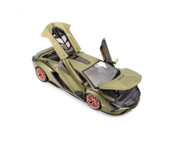 Bburago 1/18 Lamborghini Sian FKP37 (Metallic Matte Green)