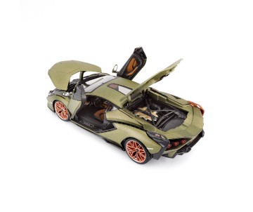 Bburago 1/18 Lamborghini Sian FKP37 (Metallic Matte Green)