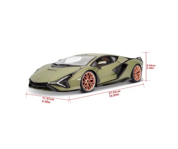 Bburago 1/18 Lamborghini Sian FKP37 (Metallic Matte Green)