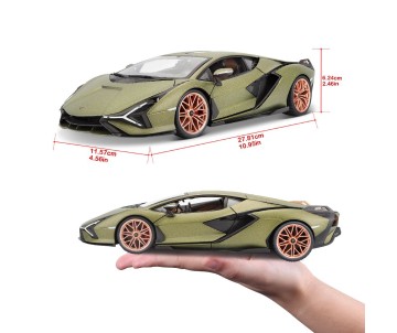 Bburago 1/18 Lamborghini Sian FKP37 (Metallic Matte Green)