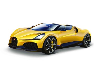 Bburago 1/18 Bugatti Mistral (Yellow)
